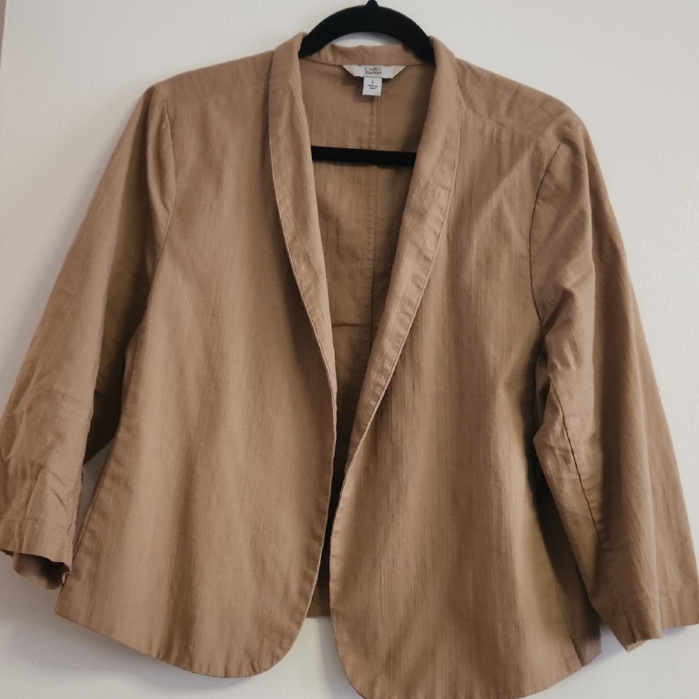 Croft & Barrow Petite Tan Women's Blazer